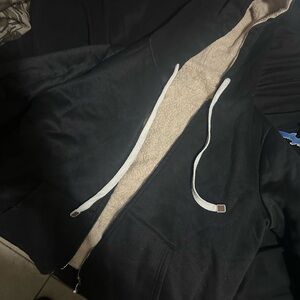 Black and Cream Hooded Jacket